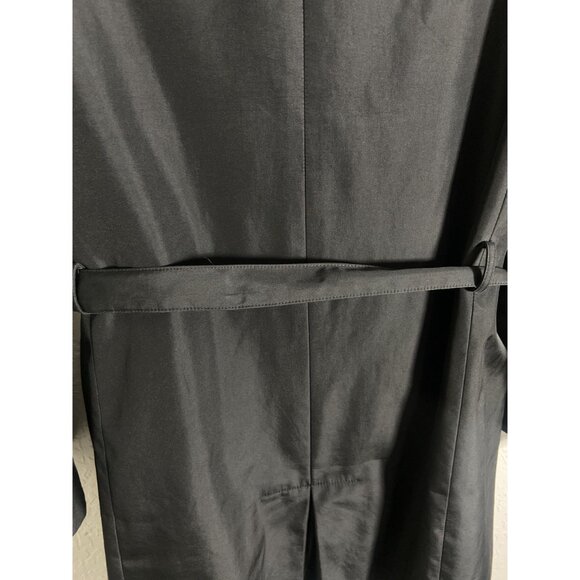 Eddie Bauer Womens Belted Black Polyester Trench Coat Size Medium - Picture 13 of 16